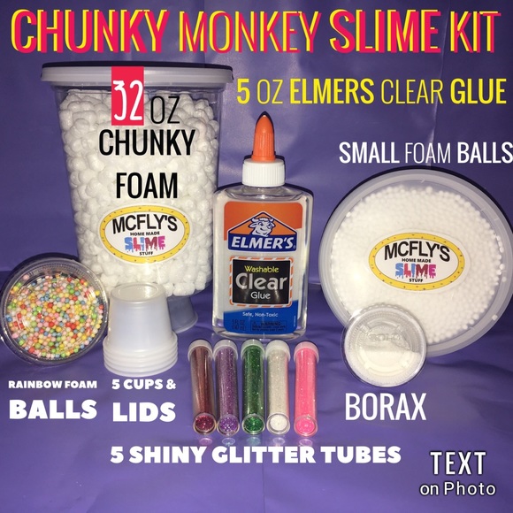 Slime Kit Elmers Clear Glue Foam